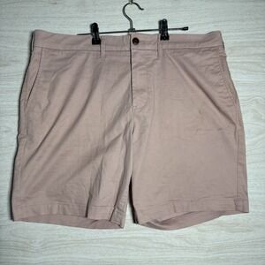 Express Flat Front Shorts with a 9-inch inseam Mystical Pink Sz 36